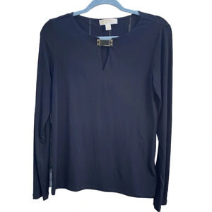 NWOT MICHAEL KORS GOLD ACCENT LONG SLEEVE BLOUSE